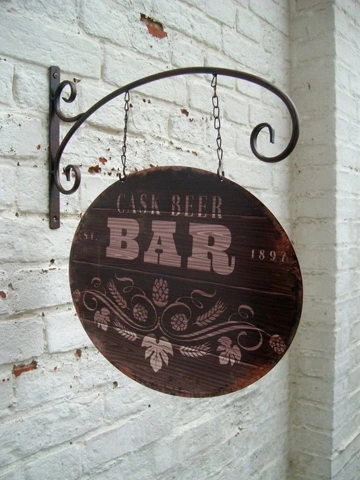 Deko-Impression Metallschild PUB / BAR Eisen Lackiert
