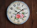 Ambiente Haus Wanduhr mit Rosendekor 28 cm Landhausstil Bild 3