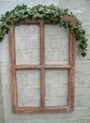 Deko-Impression Wanddeko Sprossenfenster Holz Naturbraun Weiss Bild 1