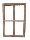 Deko-Impression Wanddeko Sprossenfenster Holz Naturbraun Weiss Bild 2