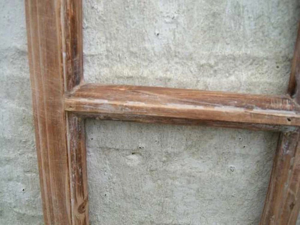Deko-Impression Wanddeko Sprossenfenster Holz Naturbraun Weiss - Bild 3