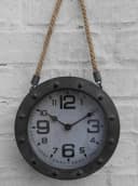 Deko-Impression Wanduhr Loftstyle Eisen Grau-Antik 20 cm Bild 1