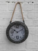 Deko-Impression Wanduhr Loftstyle Eisen Grau-Antik 20 cm Bild 3