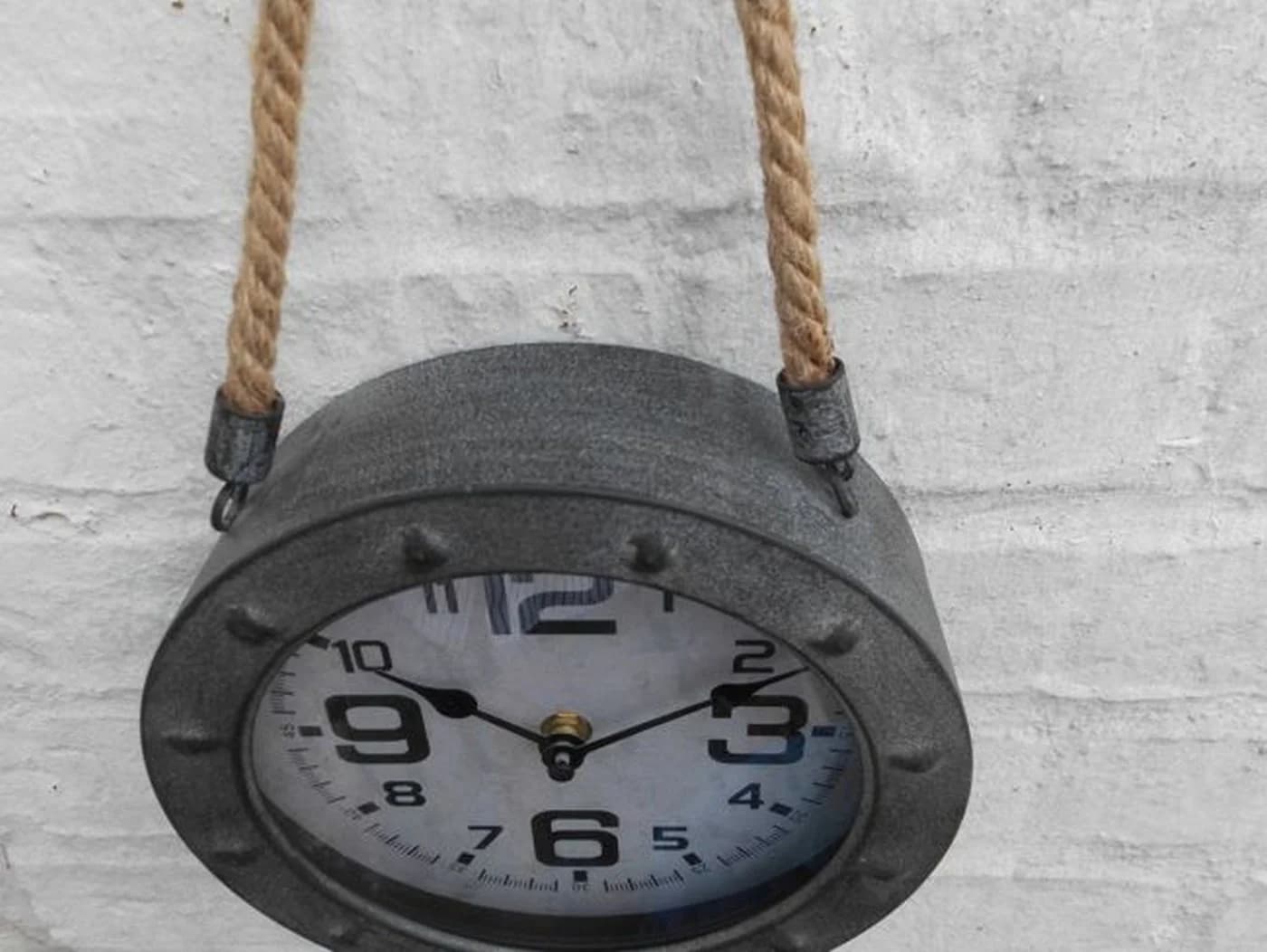 Deko-Impression Wanduhr Loftstyle Eisen Grau-Antik 20 cm - Bild 4