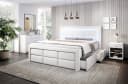 Lukas Möbel Boxspringbett Aston mit Bettkasten, LED & Topper Grau Bild 1