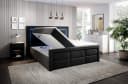 Lukas Möbel Boxspringbett Aston mit Bettkasten, LED & Topper Grau Bild 3