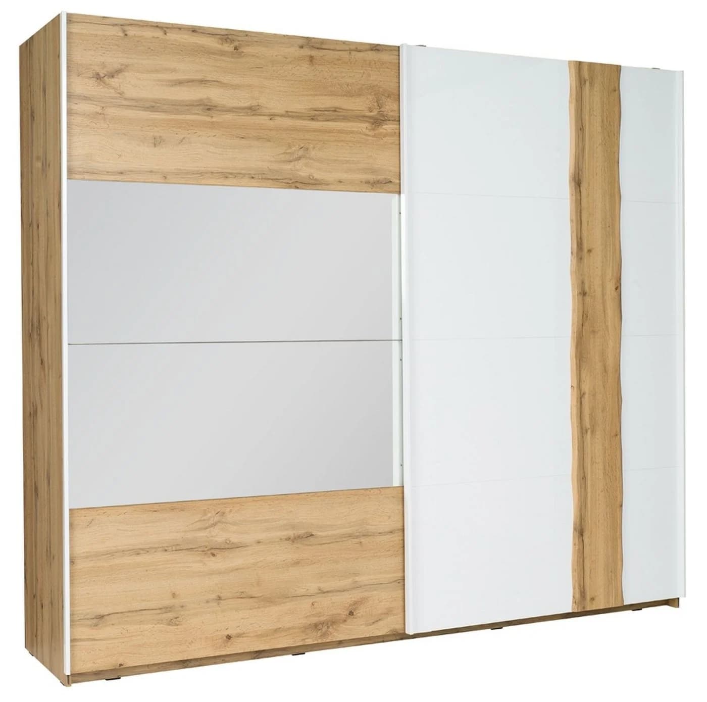 Lukas Möbel Komplettschlafzimmer Forest Hochglanz Weiß Eiche Wotan 5-teilig - Bild 5