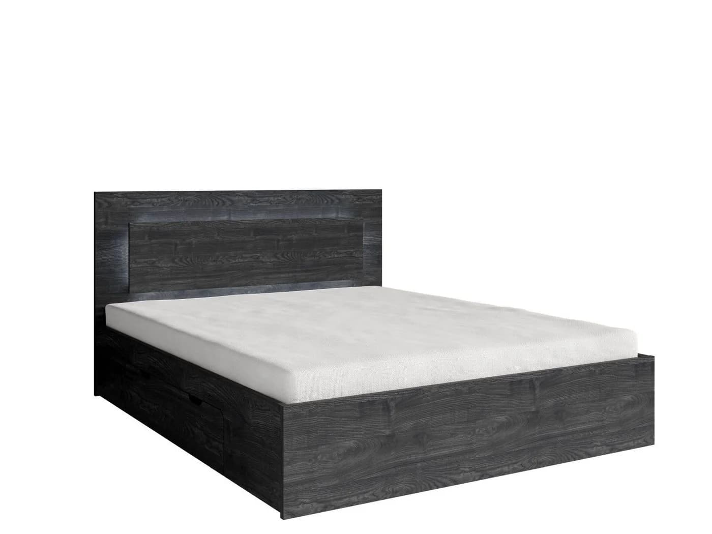 Lukas Möbel Komplettschlafzimmer Togo 5-teilig Anthrazit mit Bettkasten und LED - Bild 3