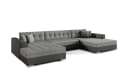 Lukas Möbel Wohnlandschaft Vera U-Form XXL-Sofa mit Schlaffunktion Schwarz Bild 2