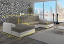 Lukas Möbel Wohnlandschaft Vera U-Form XXL-Sofa mit Schlaffunktion Schwarz Bild 4