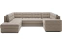 Lukas Möbel Wohnlandschaft Belvis Ecksofa U-Form Beige mit Bettfunktion Bild 1
