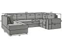 Lukas Möbel Wohnlandschaft Belvis Ecksofa U-Form Beige mit Bettfunktion Bild 4