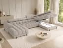 Lukas Möbel Wohnlandschaft Falco XXL-Sofa U-Form Beige mit Schlaffunktion Bild 1