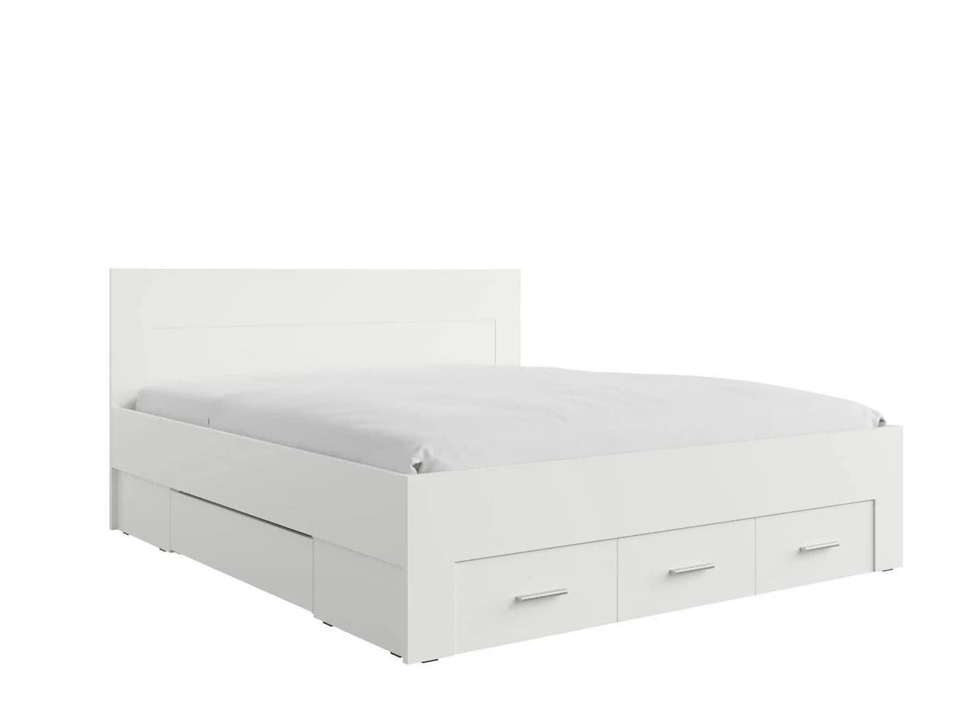 Lukas Möbel Schlafzimmer-Set Monsun Weiß mit 5 Schubladen und Kleiderschrank - Bild 5