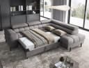 Lukas Möbel Ecksofa Frida mit Schlaffunktion und Bettkasten grau Bild 4