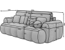 Lukas Möbel Schlafsofa Kitty mit Bettkasten und Zierkissen in Weiß Bild 5