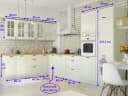 Möbel für Dich Küchenzeile Landhaus Eckküche LORA L-Form 11-teilig Weiß Bild 3
