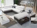 Melody V Wohnlandschaft U-Form mit Ablagetisch, USB & Bettfunktion Bild 2