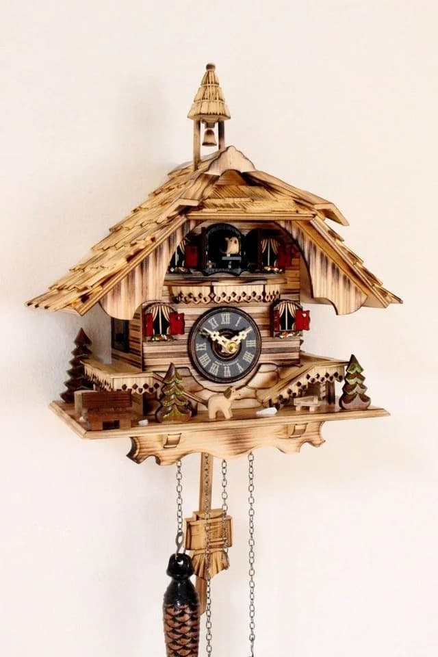 Clockvilla Hettich-Uhren Schwarzwälder Kuckucksuhr mit Schindeldach - Bild 4