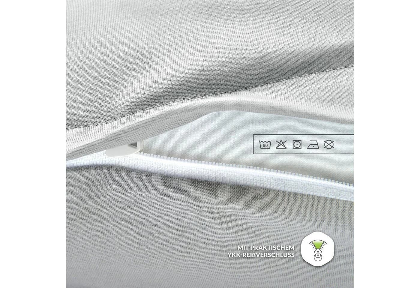 NatureMark Kissenbezüge 2er Pack Silbergrau Jersey - Bild 3