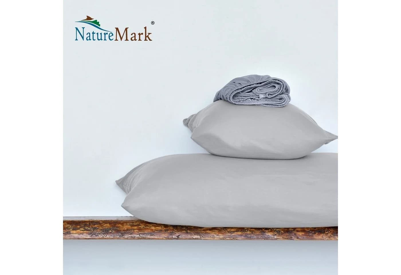 NatureMark Kissenbezüge 2er Pack Silbergrau Jersey - Bild 4