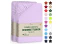 NatureMark Spannbettlaken Jersey 2 Stück 100% Baumwolle Flieder Bild 2