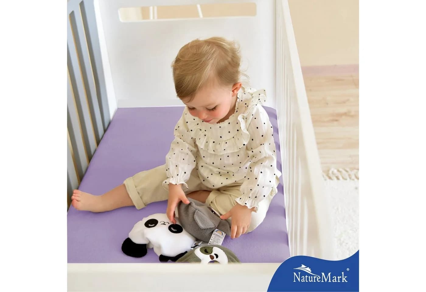 NatureMark Spannbettlaken Jersey 2 Stück 100% Baumwolle Flieder - Bild 4