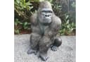 Aspinaworld Gartenfigur Gorilla sitzend Schwarz Kunstharz Bild 1