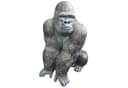 Aspinaworld Gartenfigur Gorilla sitzend Schwarz Kunstharz Bild 2