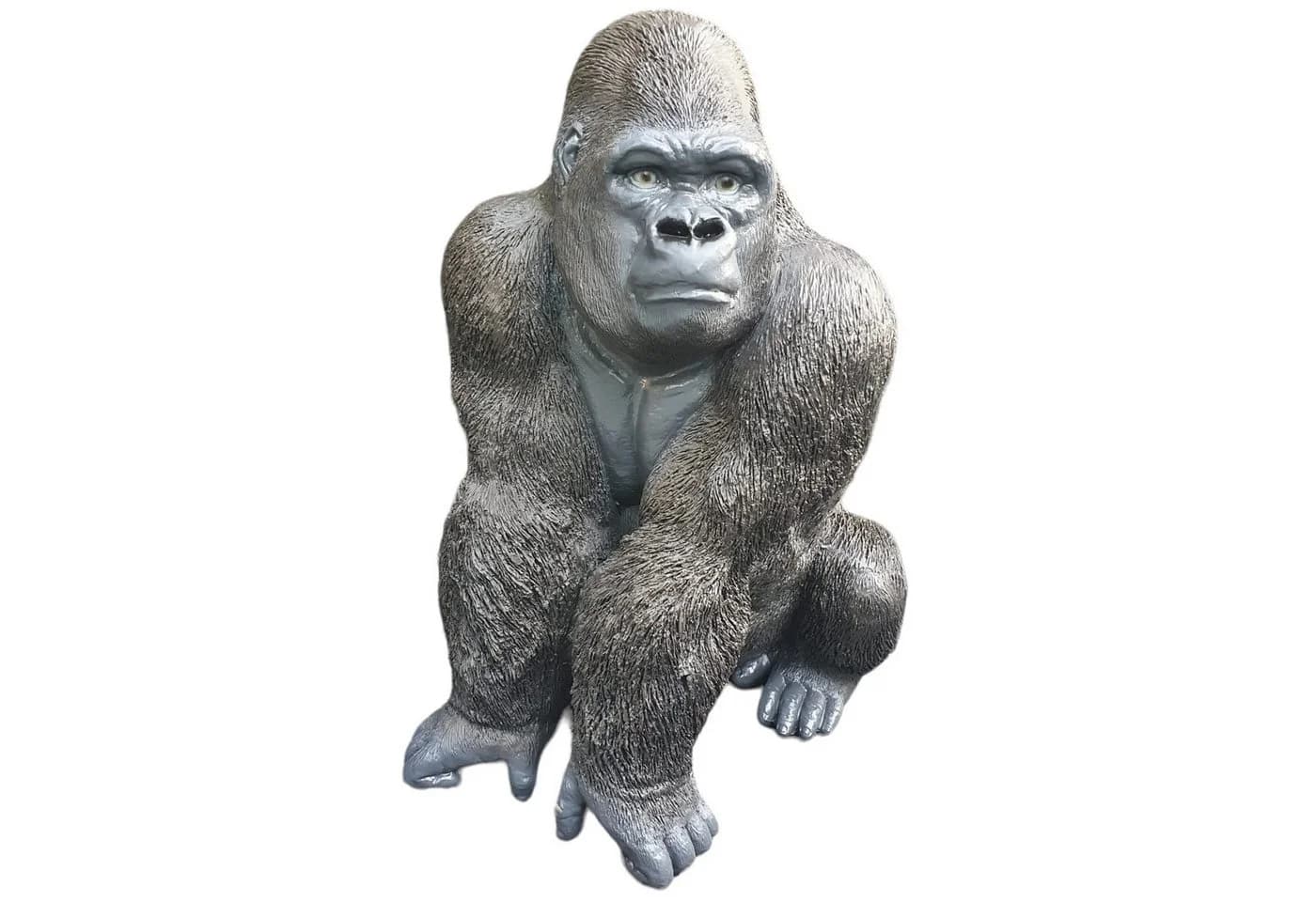 Aspinaworld Gartenfigur Gorilla sitzend Schwarz Kunstharz - Bild 2