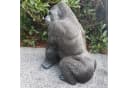 Aspinaworld Gartenfigur Gorilla sitzend Schwarz Kunstharz Bild 4