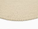 myfelt Wollteppich Levi Filzkugelteppich rund Beige Bild 5