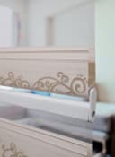Plisseeonline Doppelrollo Klemmfix Gold Rankenmuster blickdicht Bild 5