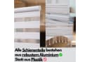 PlisseeOnline Doppelrollo Duorollo Weiß/Grau/Gold mit Perlen Bild 4
