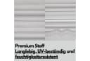 PlisseeOnline Doppelrollo Duorollo Grau/Gold/Weiss mit Kassette und Perlen Bild 3