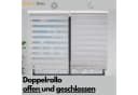 PlisseeOnline Doppelrollo mit Kassette Grau/Weiß Bild 5
