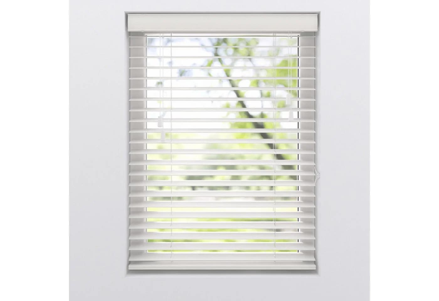 Plisseeonline Holzjalousie Weiß Klemmfix Wand/Deckenmontage