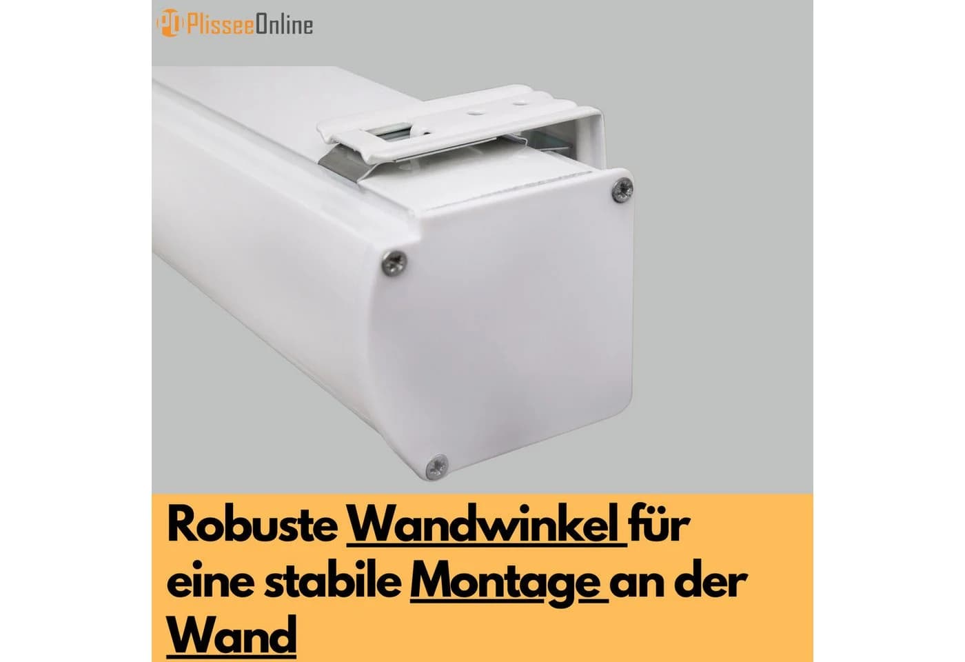 Plisseeonline Wandwinkel für Doppelrollos Wandmontage