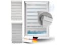 PlisseeOnline Doppelrollo Duorollo mit Kassette und Perlen Gold/Grau/Weiß Bild 2