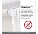 Plisseeonline Elektrisches Rollo Verdunklungsrollo Weiß/Grau Klemmfix Bild 3