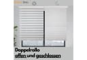 PlisseeOnline Doppelrollo mit Kassette Weiß Grau Bild 5