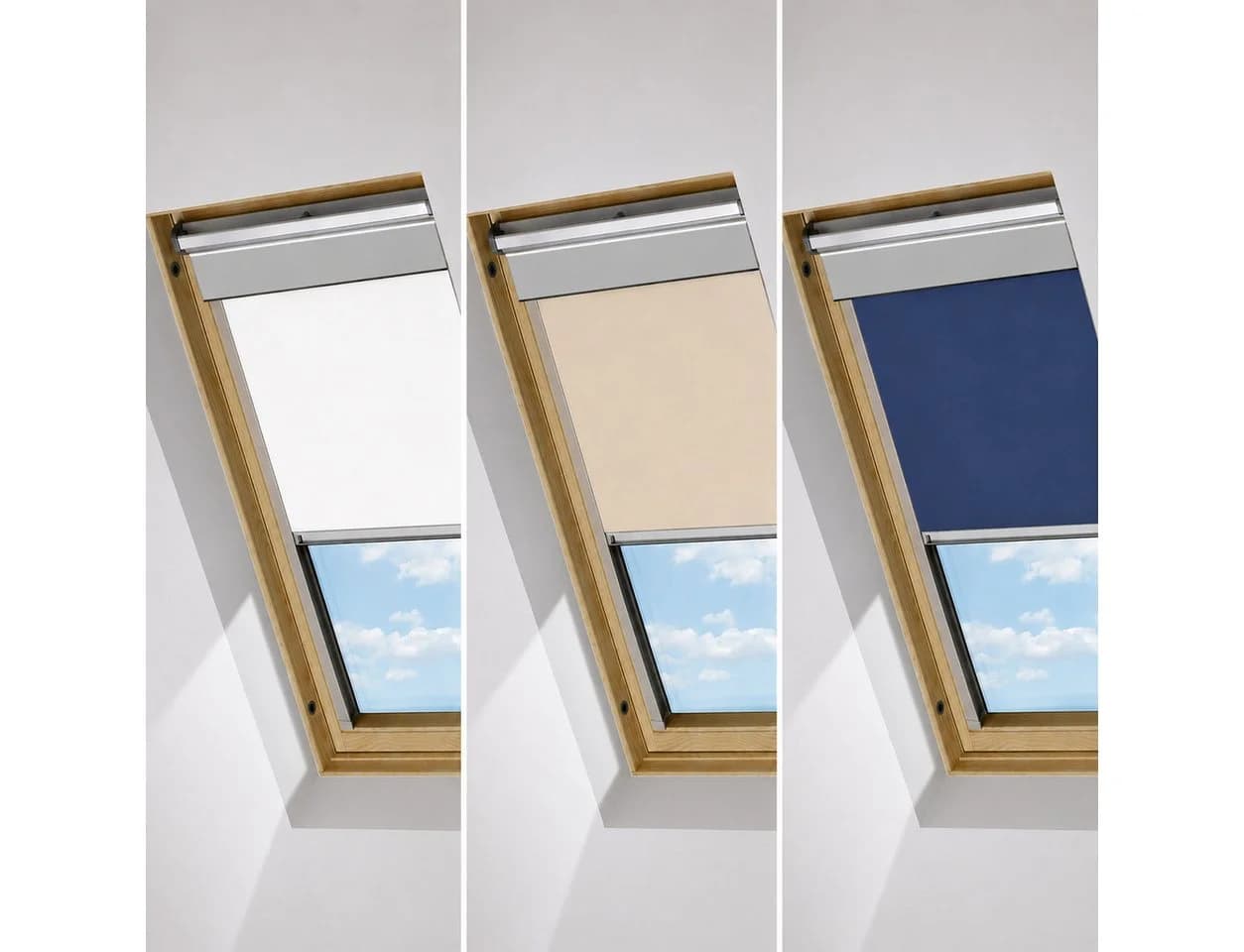 Velux Verdunkelungsrollo mit Führungsschiene für GGL/GHL/PLISSEE