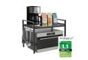 Cozyvibe Mikrowellenregal 2-Stufig, Erweiterbar, Höhenverstellbar, Schwarz Bild 2