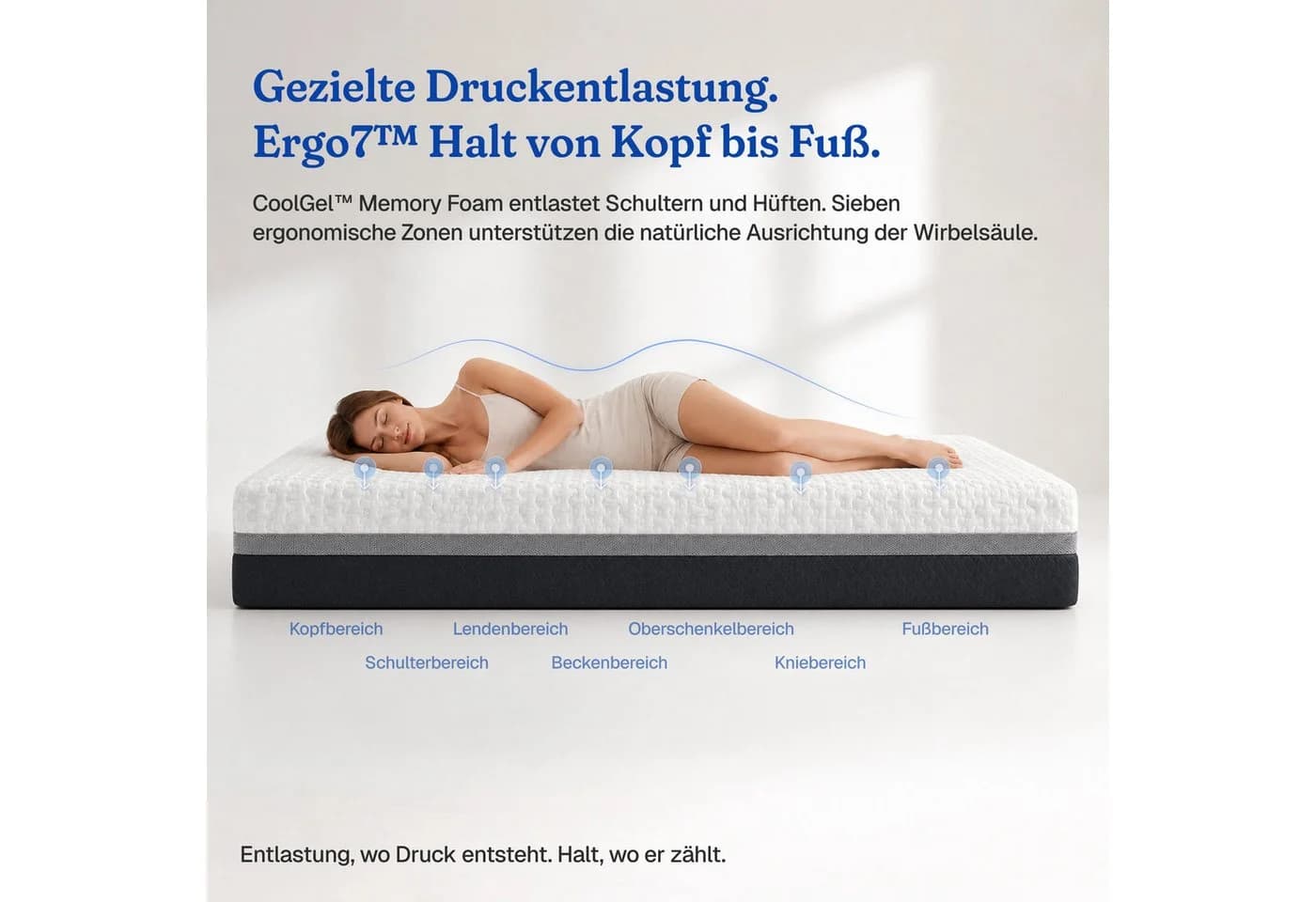 Scarnatti Excellence Gelschaummatratze 7 Zonen 2 Liegeseiten H3/H4 - Bild 4