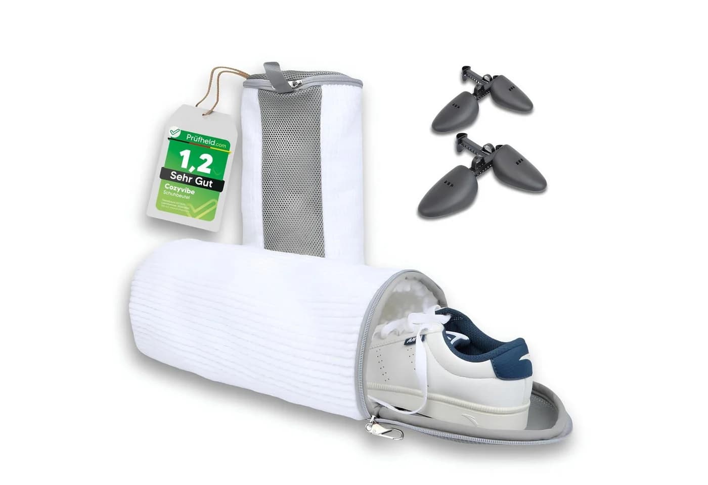 Cozyvibe Wäschenetz Schuhwaschbeutel 2in1 Set mit Schuhspanner - Bild 2
