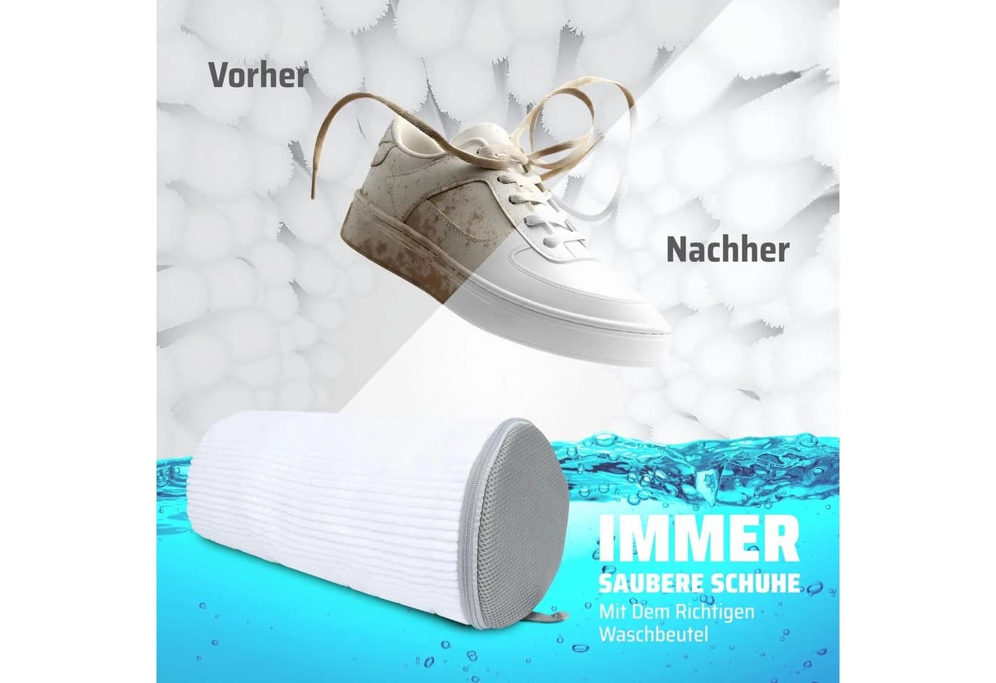 Cozyvibe Wäschenetz Schuhwaschbeutel 2in1 Set mit Schuhspanner - Bild 5