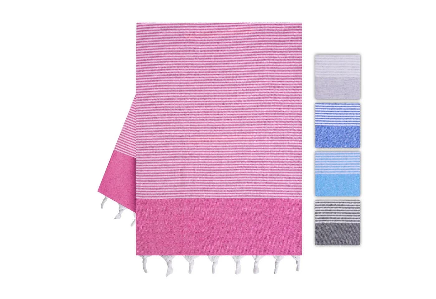 herémood Hamamtuch Rosa 90x170 cm Saunatuch schnelltrocknend - Bild 2