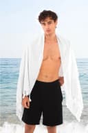 herémood Hamamtuch Luxuriöses Saunatuch Großes Strandtuch Hellgrau Bild 5