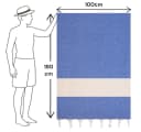 herémood Saunatuch XXL 100x180 cm Blau 100% Baumwolle Bild 3