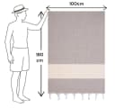 herémood Hamamtuch XXL Beige 100% Baumwolle Schnelltrocknend Bild 3